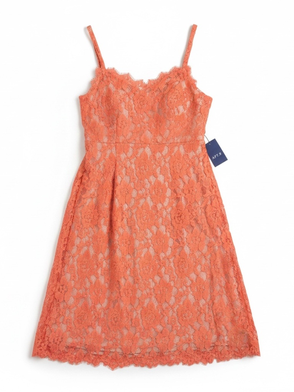 Apt.9 Coral Lace Midi Dress Size XL NWT